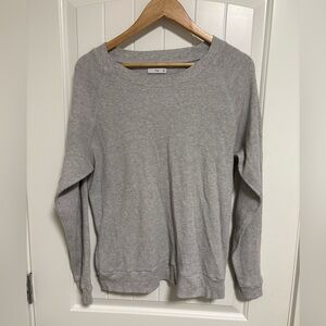 TNA Heather Gray Waffle Knit Sweater